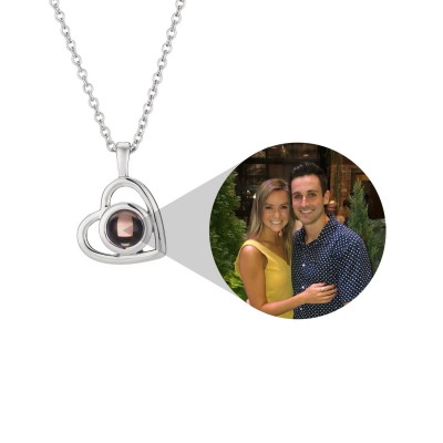 Personalized Heart-shaped Projection Photo Necklace, Special Gifts For Her On Birthday, Anniversary And Other Special Days