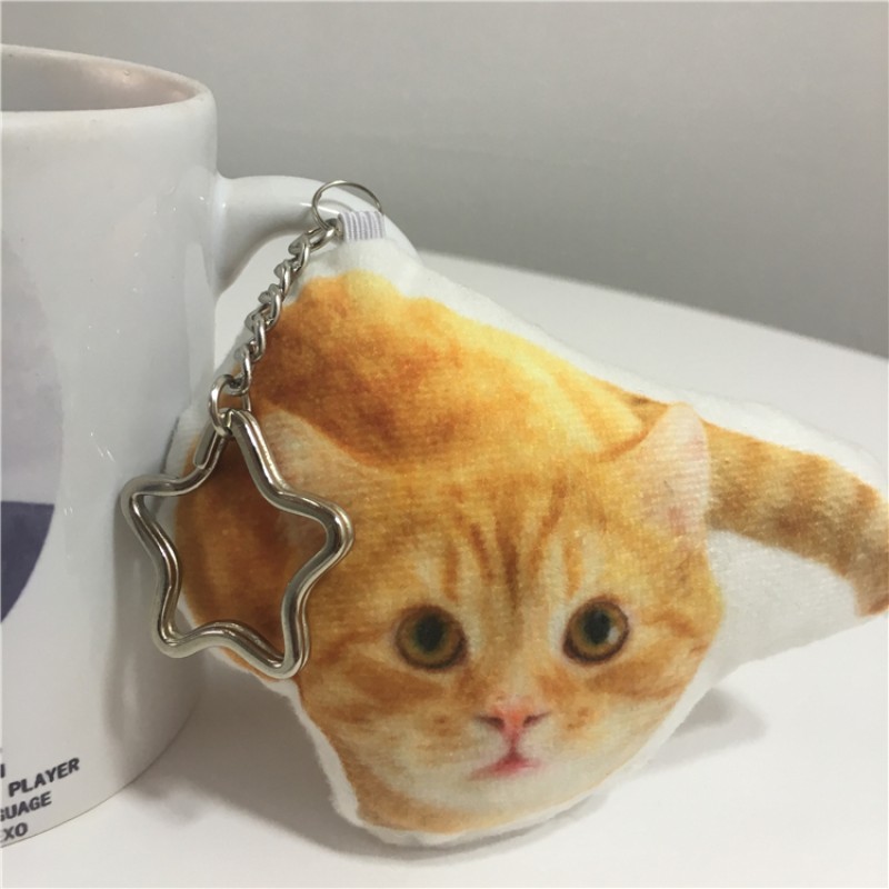 Custom Pet Photo PP Fabric Keychain, Custom Double-sided Dog / Cat Image Polypropylene Ornament, Cute Accessory For Backpack, Wallet & Handbag